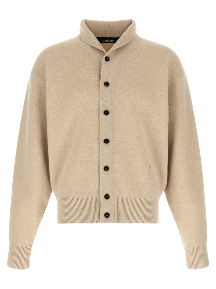 Jacquemus Beige Merino Wool Cardigan