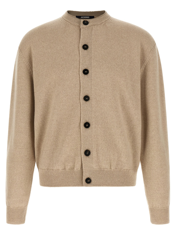 Jacquemus Beige Merino Wool Cardigan
