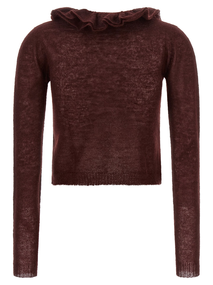 Alberta Ferretti Bordeaux Polyamide Cardigan