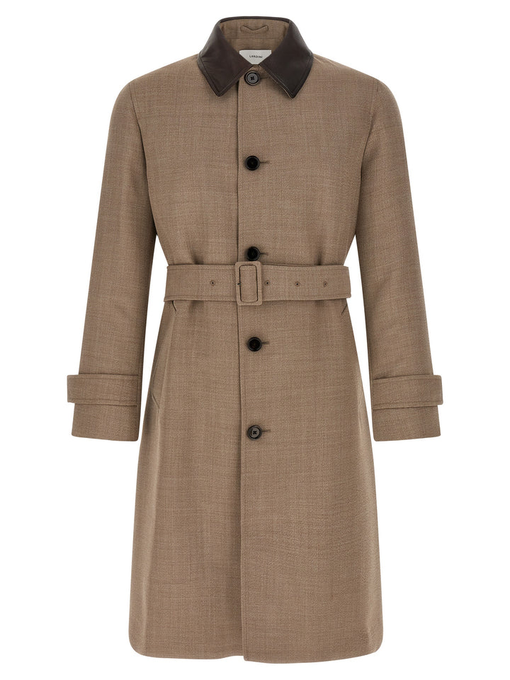 Lardini Beige Virgin Wool Coat