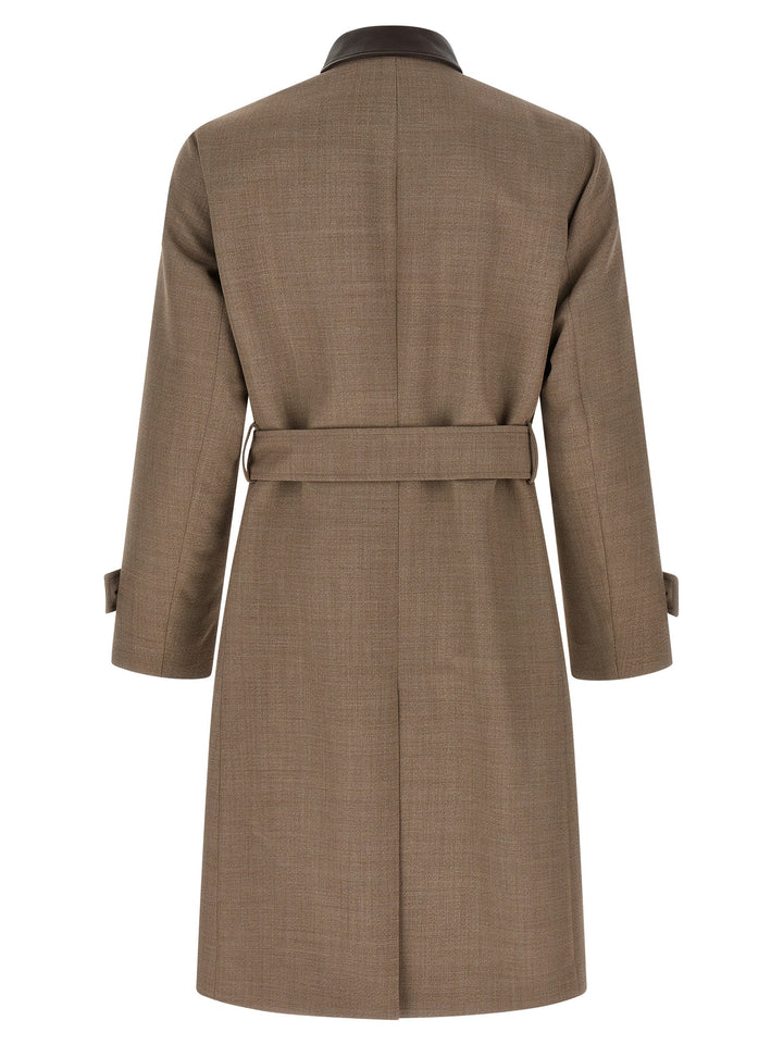 Lardini Beige Virgin Wool Coat