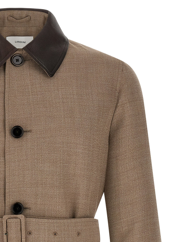 Lardini Beige Virgin Wool Coat