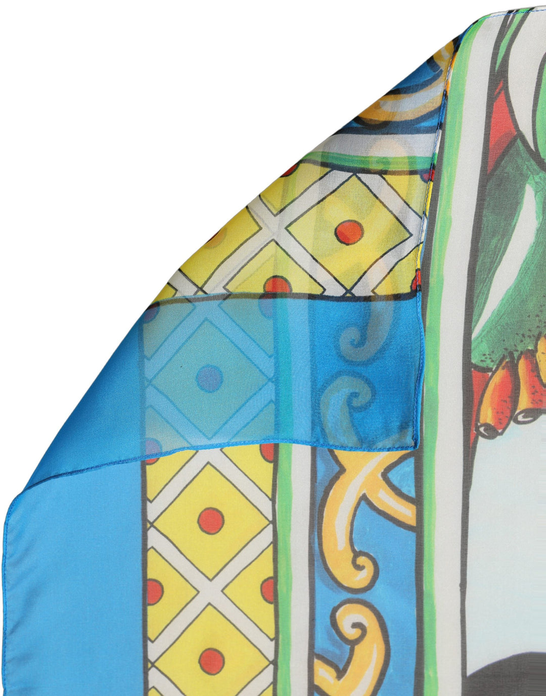 Dolce &amp; Gabbana Multicolor Silk Printed Square Foulard Scarf