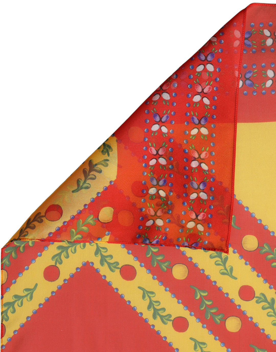 Dolce &amp; Gabbana Multicolor Silk Geometric Square Foulard Scarf