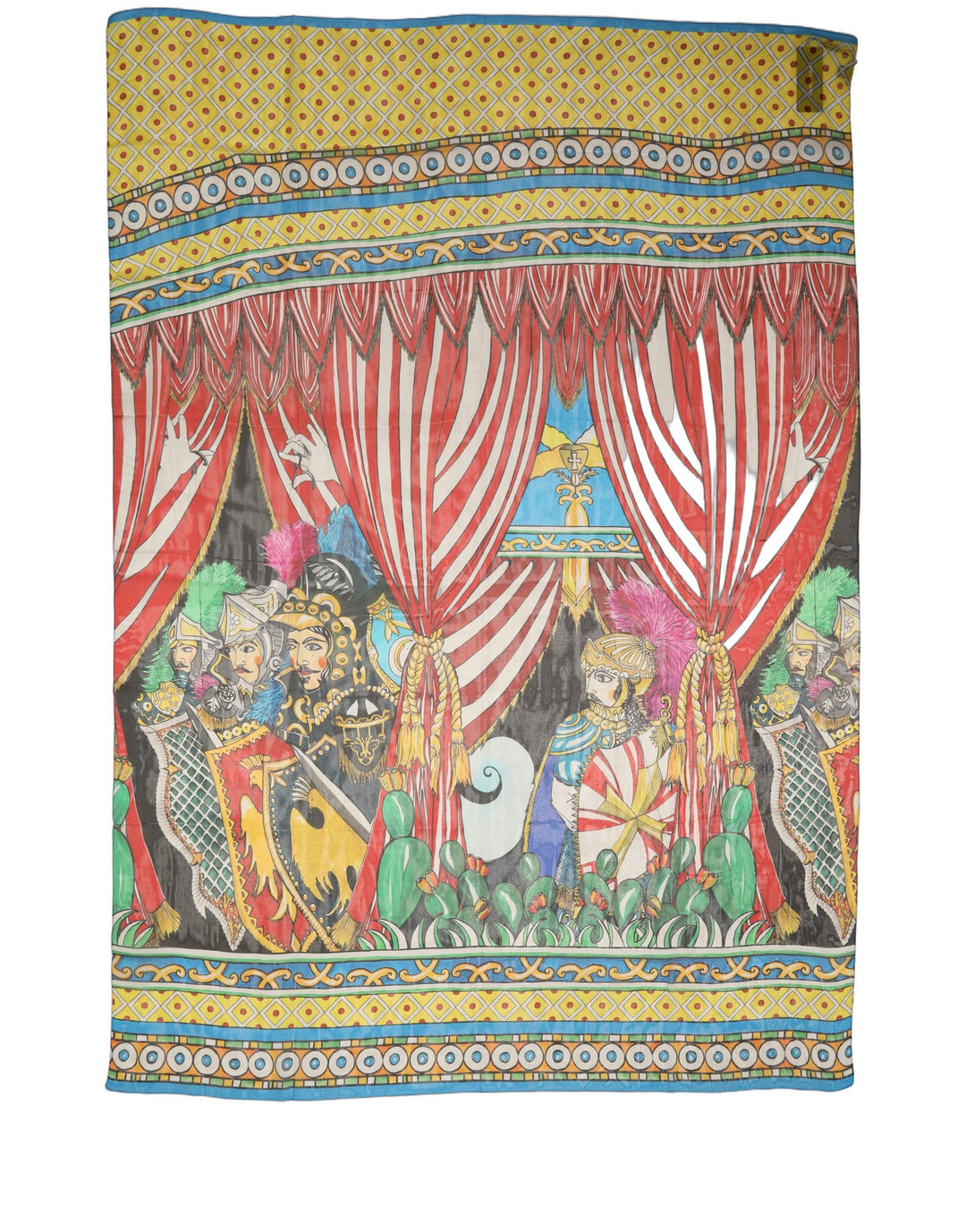 Dolce &amp; Gabbana Multicolor Silk Printed Shawl Stole Scarf