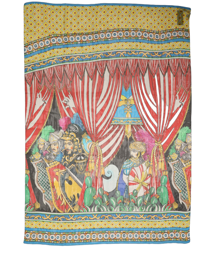 Dolce &amp; Gabbana Multicolor Silk Printed Shawl Stole Scarf