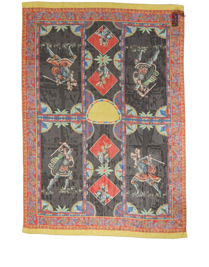 Dolce &amp; Gabbana Multicolor Silk Printed Shawl Stole Scarf