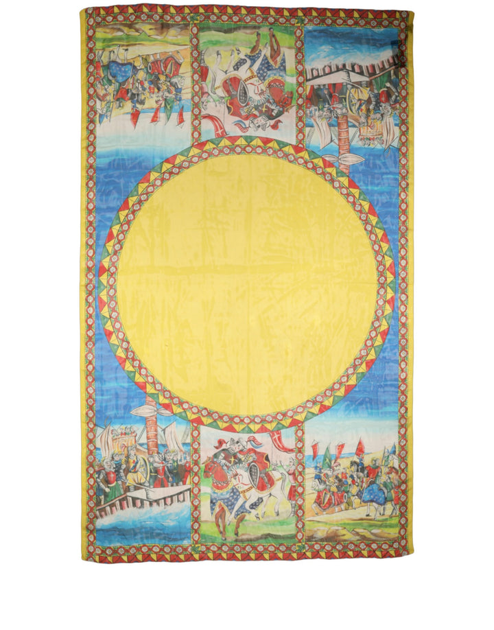 Dolce &amp; Gabbana Multicolor Silk Printed Shawl Stole Scarf