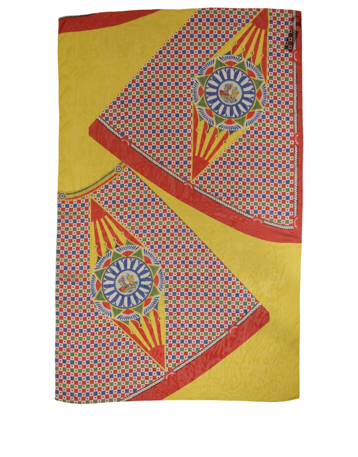 Dolce &amp; Gabbana Multicolor Silk Carretto Shawl Stole Scarf