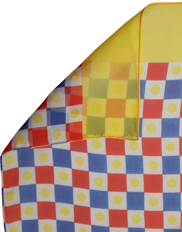 Dolce &amp; Gabbana Multicolor Silk Carretto Foulard Scarf
