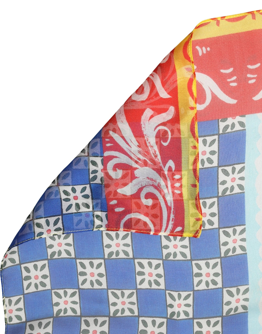 Dolce &amp; Gabbana Multicolor Silk Carretto Shawl Stole Scarf