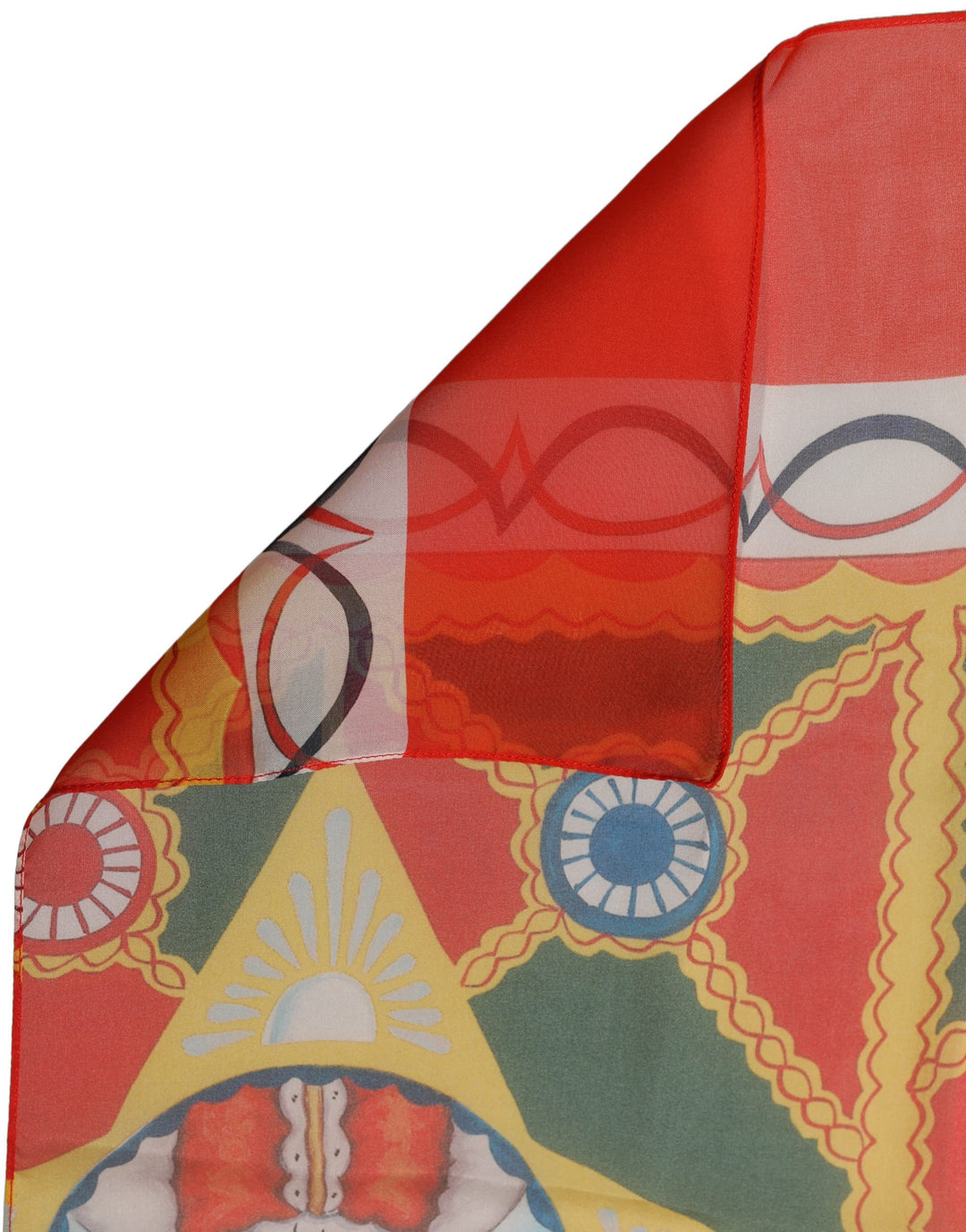 Dolce &amp; Gabbana Multicolor Silk Printed Square Foulard Scarf