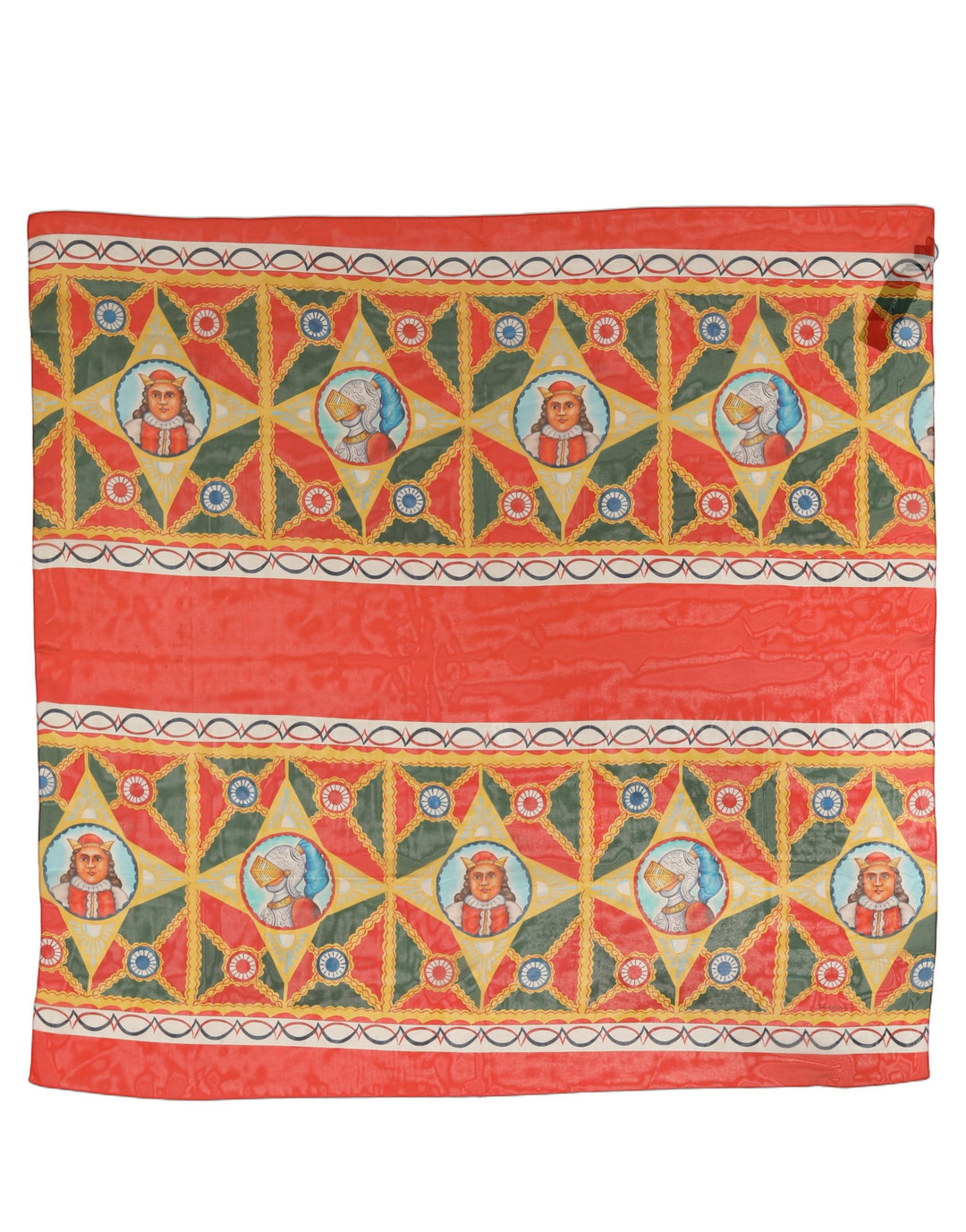 Dolce &amp; Gabbana Multicolor Silk Printed Square Foulard Scarf