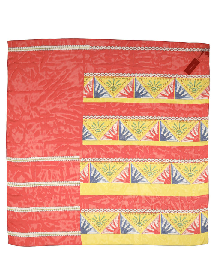 Dolce &amp; Gabbana Multicolor Silk Printed Square Foulard Scarf
