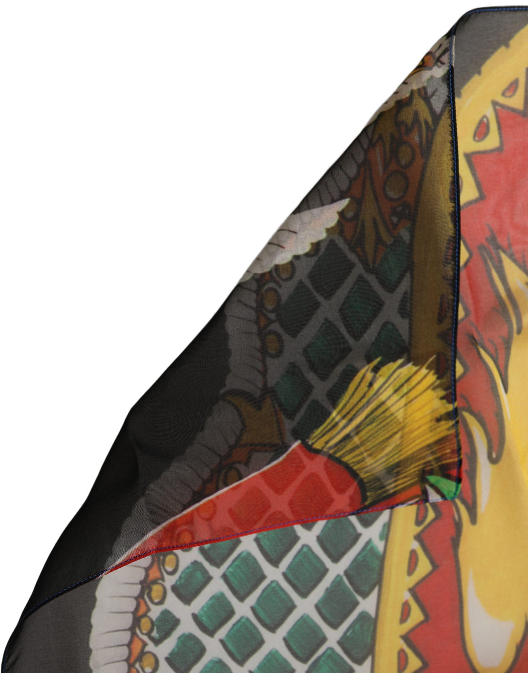 Dolce &amp; Gabbana Multicolor Silk Printed Square Foulard Scarf