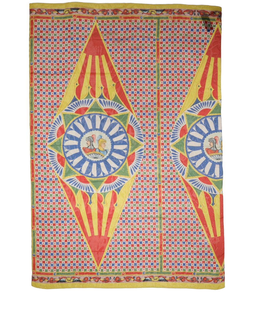 Dolce &amp; Gabbana Multicolor Silk Carretto Print Stole Scarf