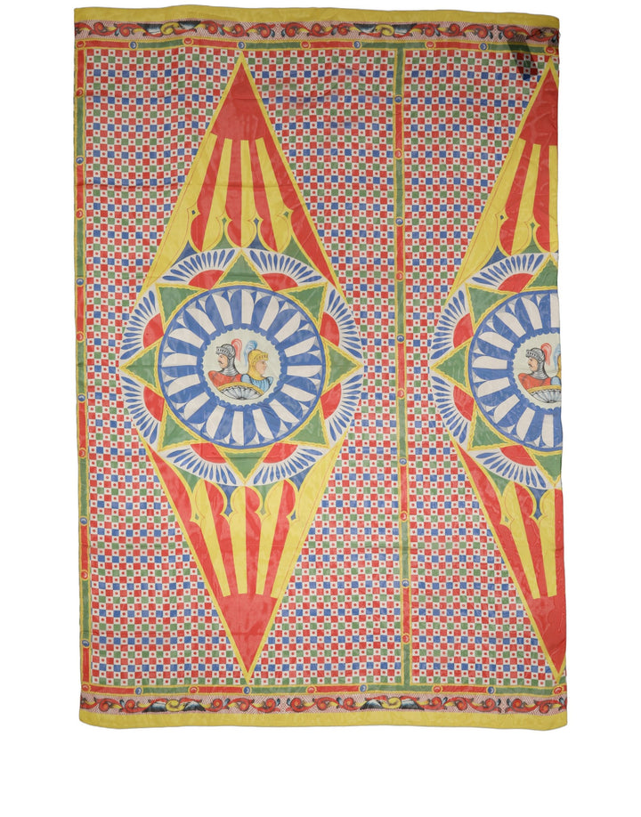 Dolce &amp; Gabbana Multicolor Silk Carretto Print Stole Scarf