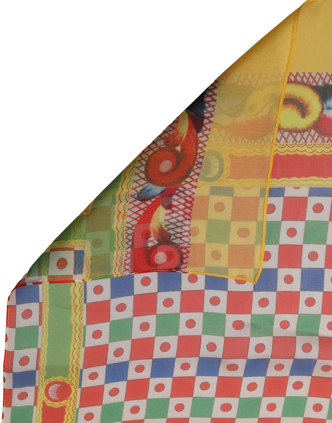 Dolce &amp; Gabbana Multicolor Silk Carretto Print Stole Scarf