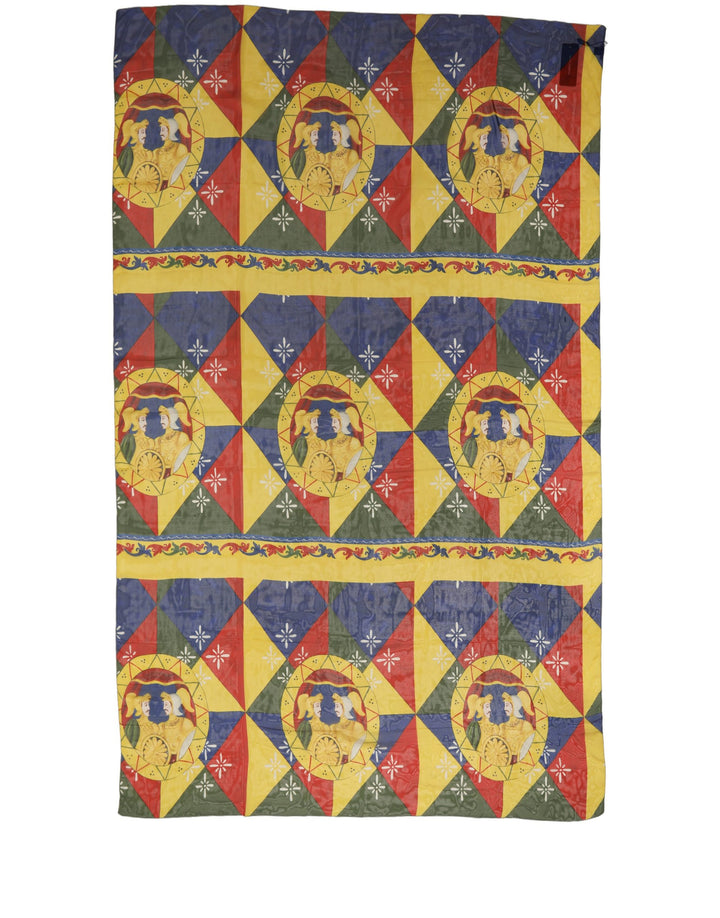 Dolce &amp; Gabbana Multicolor Silk Printed Shawl Stole Scarf