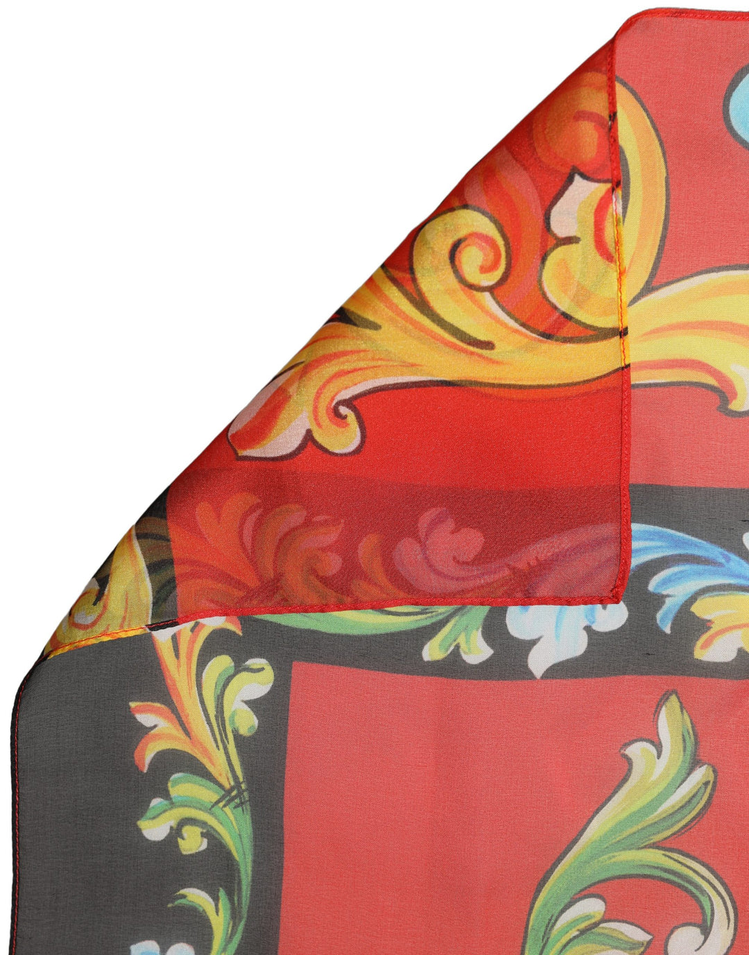 Dolce &amp; Gabbana Multicolor Silk Printed Square Foulard Scarf