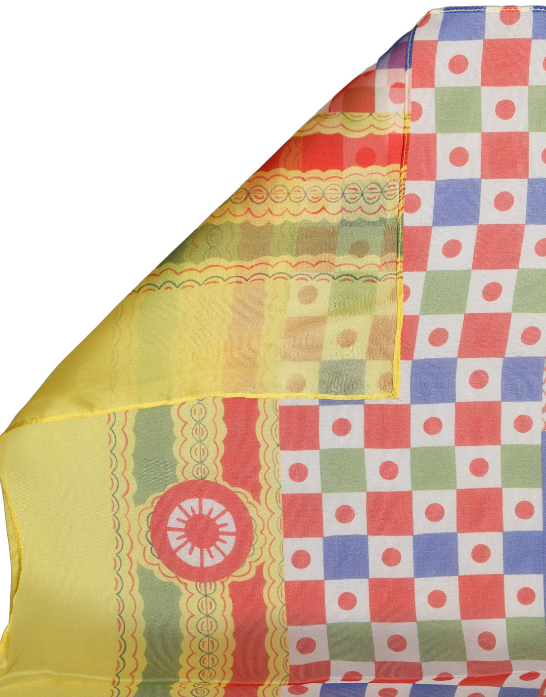 Dolce &amp; Gabbana Multicolor Silk Carretto Foulard Scarf