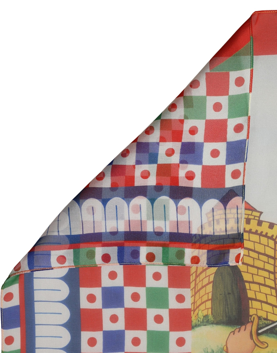 Dolce &amp; Gabbana Multicolor Silk Printed Square Foulard Scarf