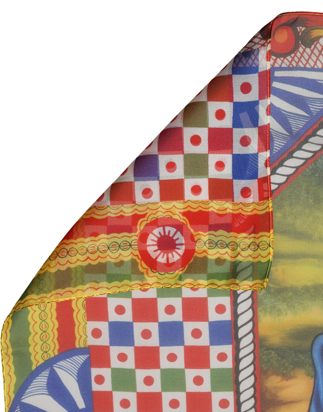 Dolce &amp; Gabbana Multicolor Silk Printed Square Foulard Scarf