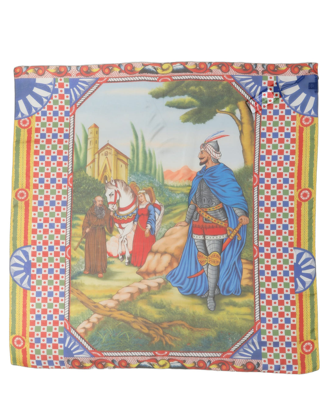 Dolce &amp; Gabbana Multicolor Silk Printed Square Foulard Scarf