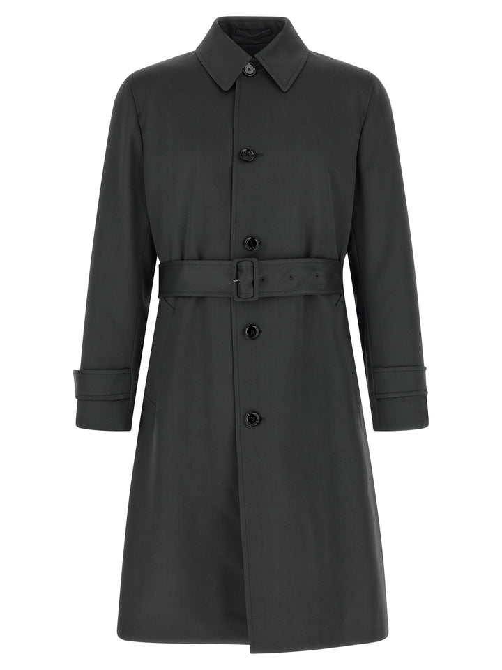 Lardini Gray Virgin Wool Coat