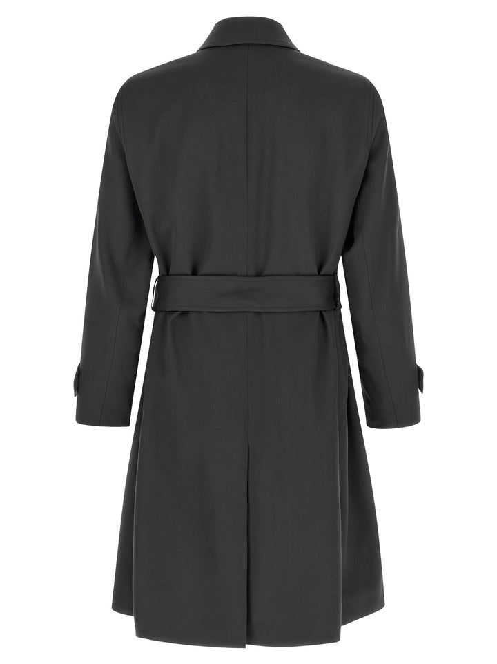 Lardini Gray Virgin Wool Coat
