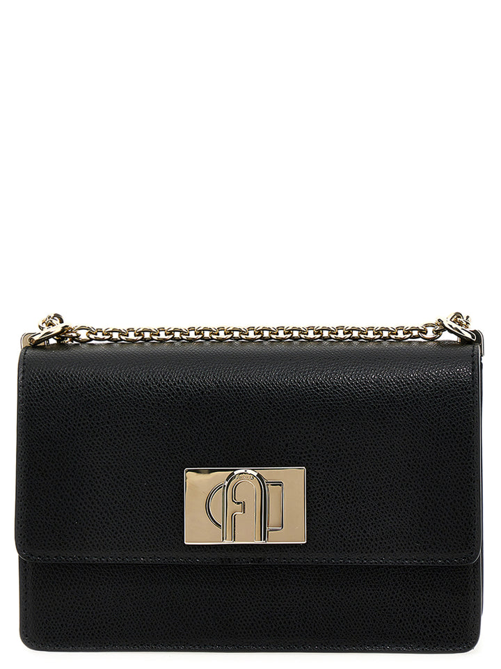 Furla Black Leather Crossbody Bag