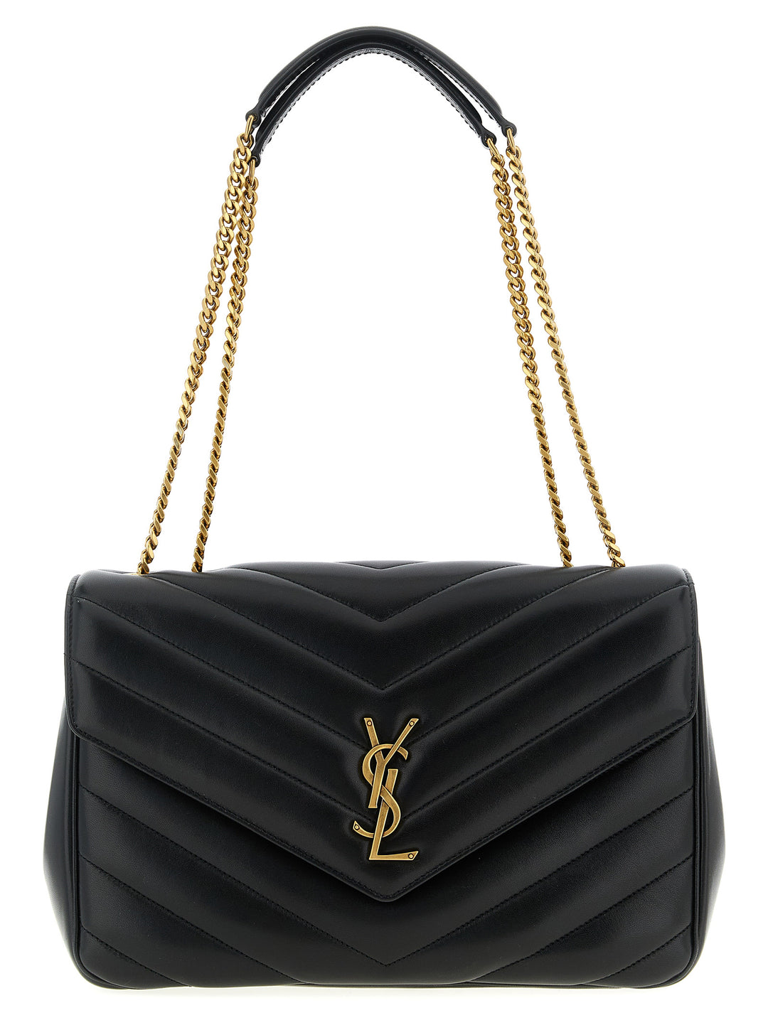 Saint Laurent Black Lamb Leather Shoulder Bag