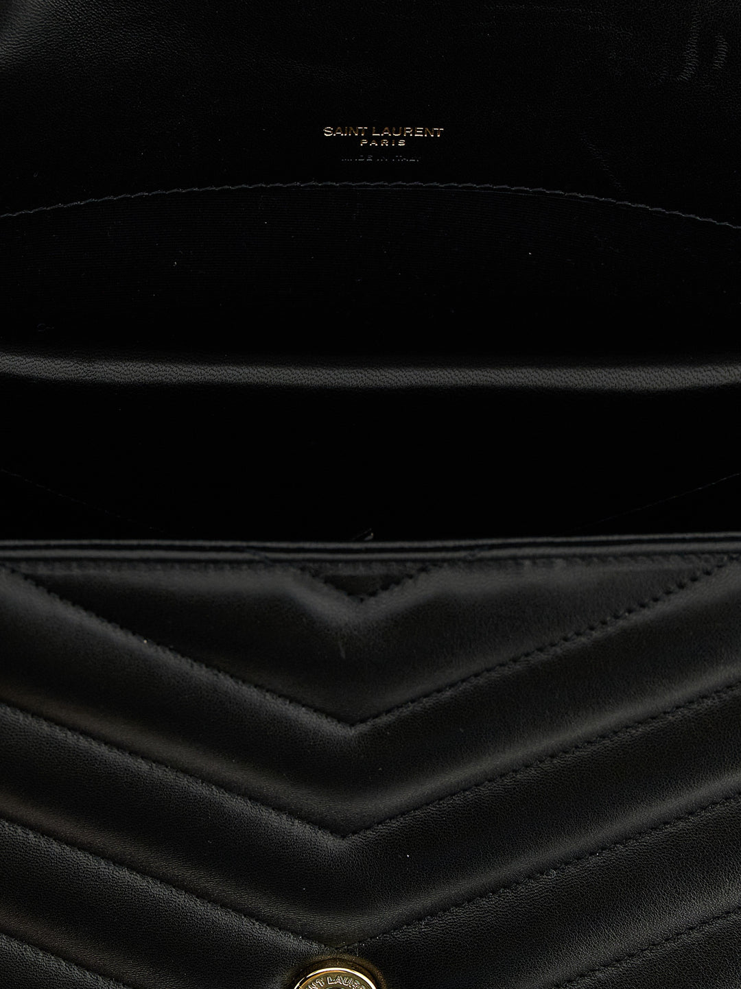 Saint Laurent Black Lamb Leather Shoulder Bag