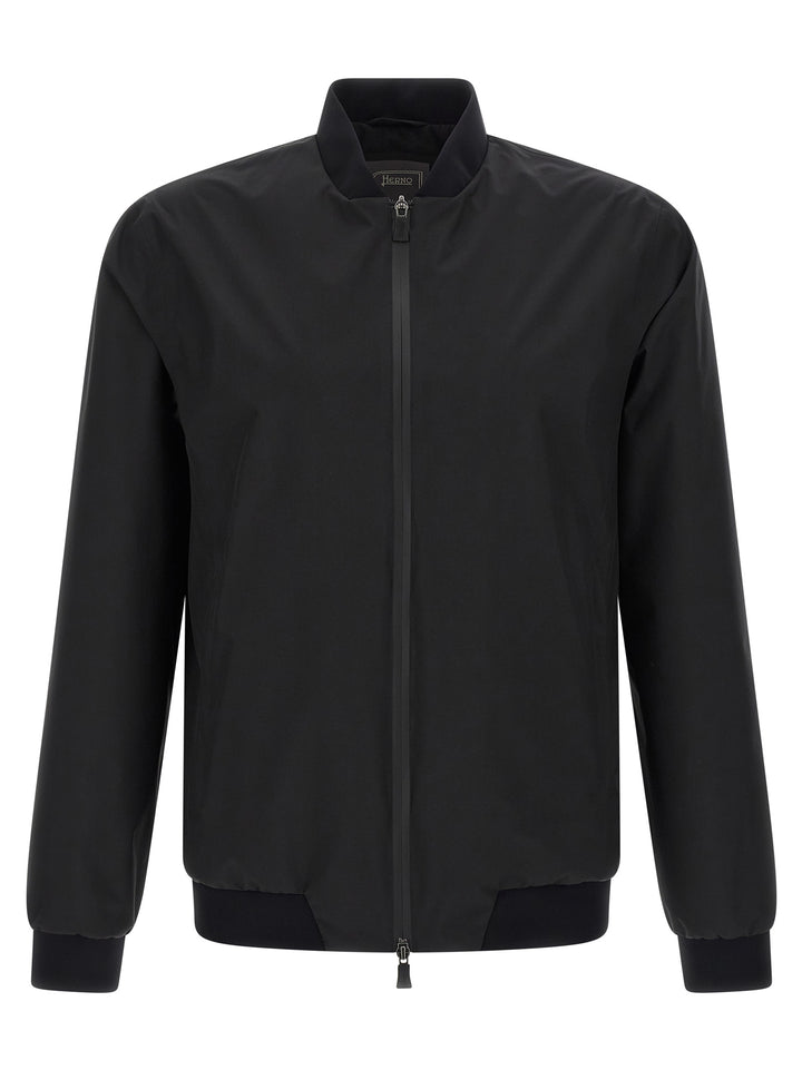 Herno Black Polyester Bomber