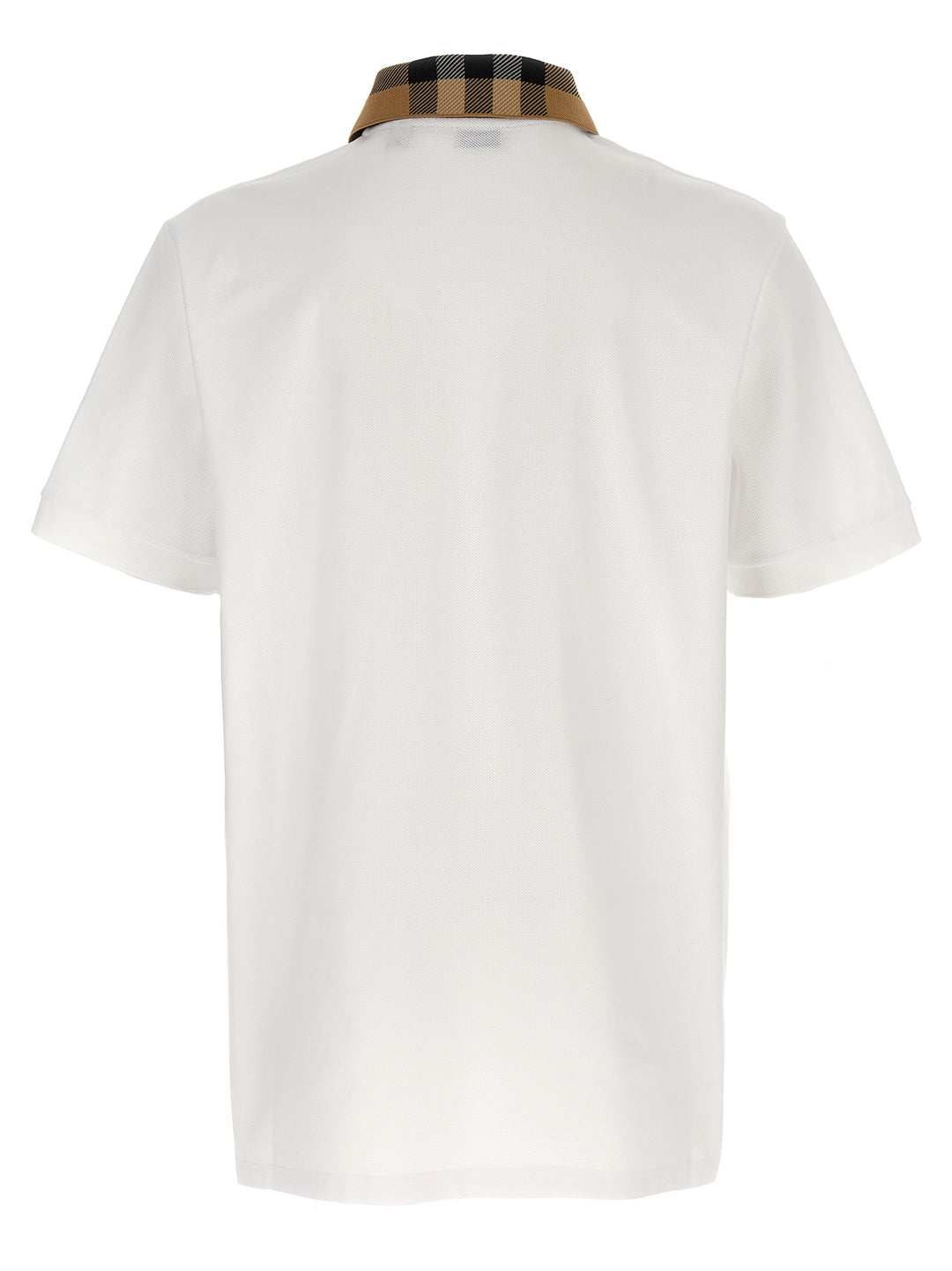 Burberry White Cotton Polo Shirt