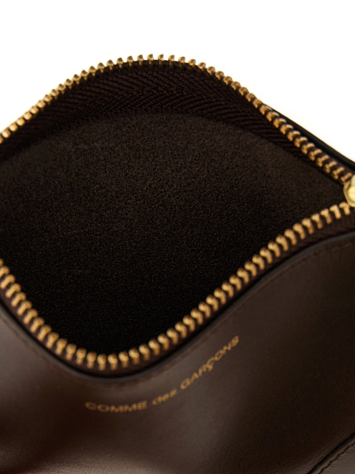Comme Des Garçons Brown Calfskin Cardholder