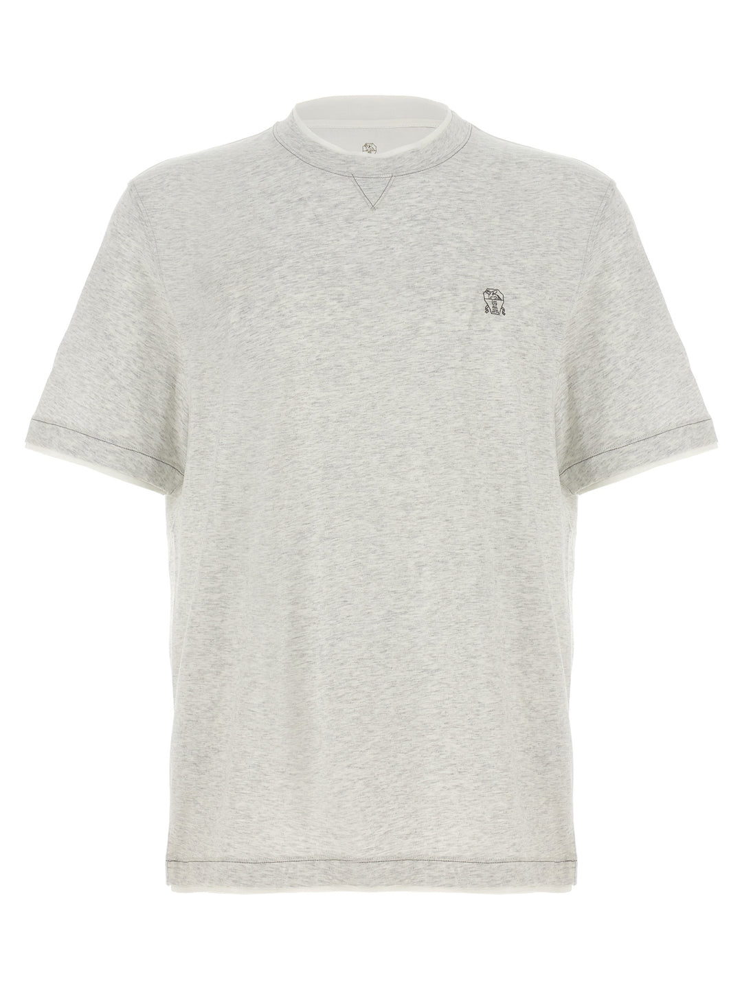 Brunello Cucinelli Gray Cotton T-Shirt