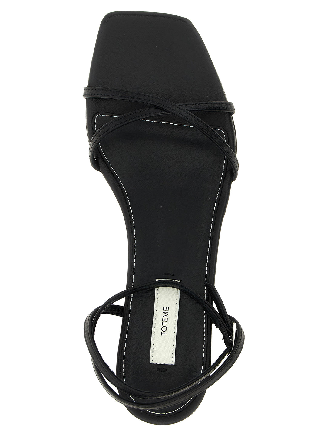 TOTEME Black Leather Mid Heel Pumps