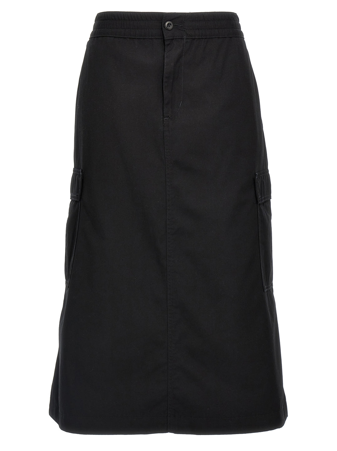 Carhartt Wip Black Cotton Midi Skirt