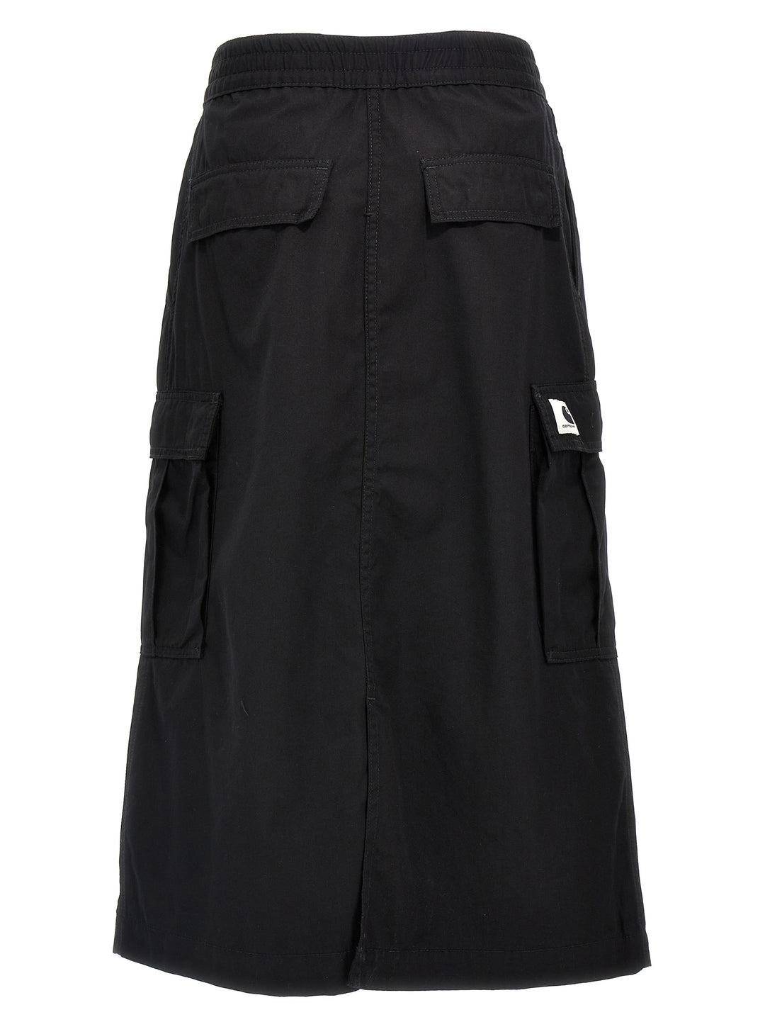 Carhartt Wip Black Cotton Midi Skirt