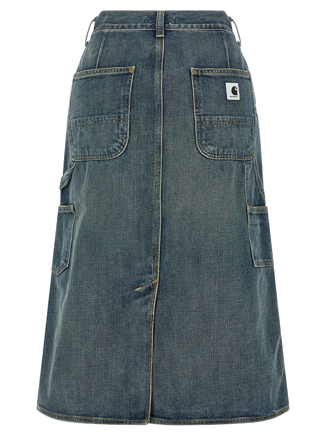 Carhartt Wip Blue Cotton Midi Skirt