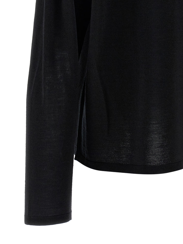 TOTEME Black Wool Cardigan