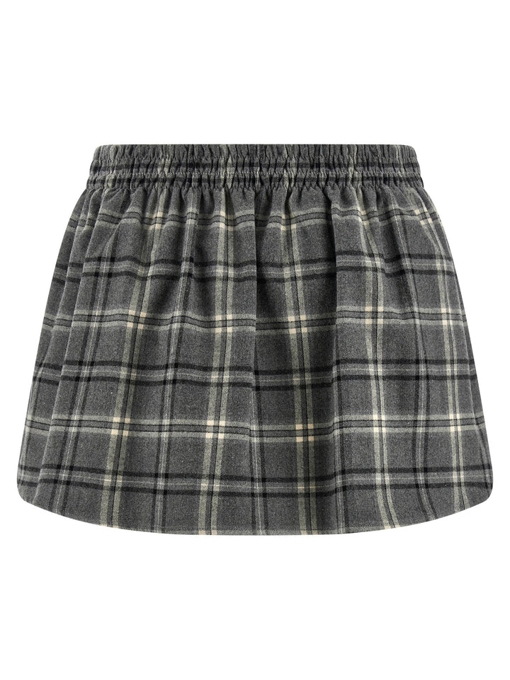 Miu Miu Gray Cotton Long Skirt