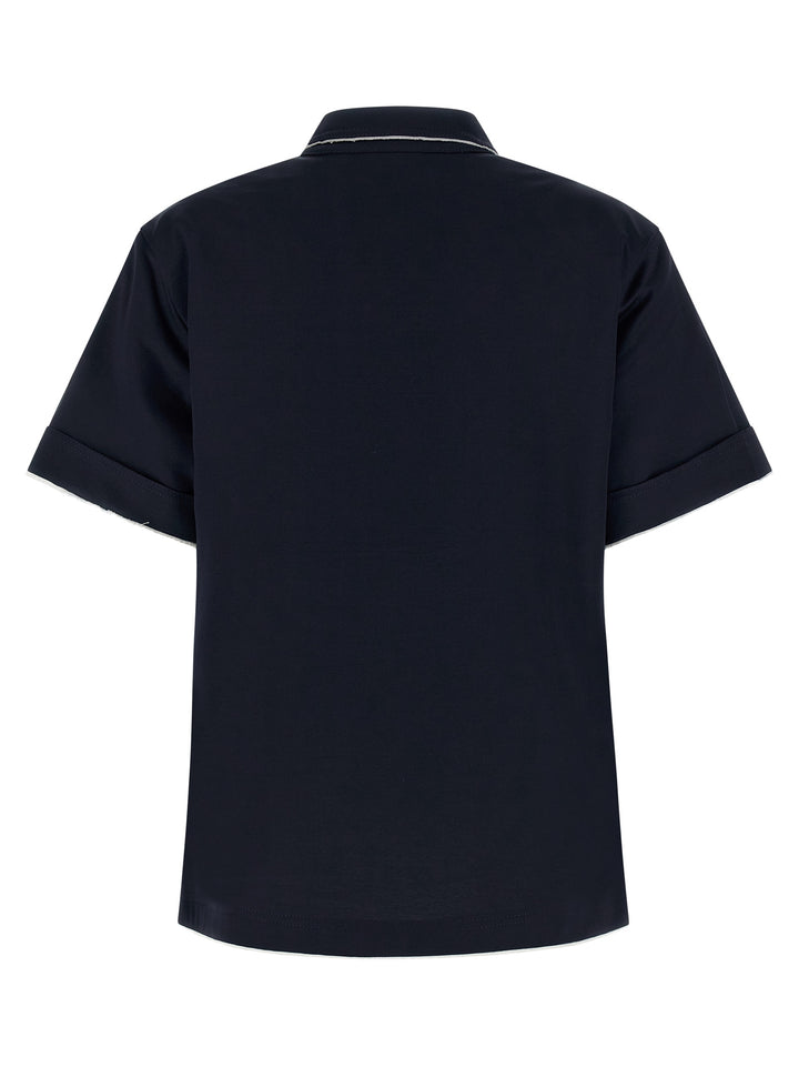 Prada Blue Cotton Polo Shirt