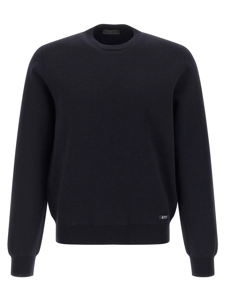 Prada Blue Virgin Wool Cardigan