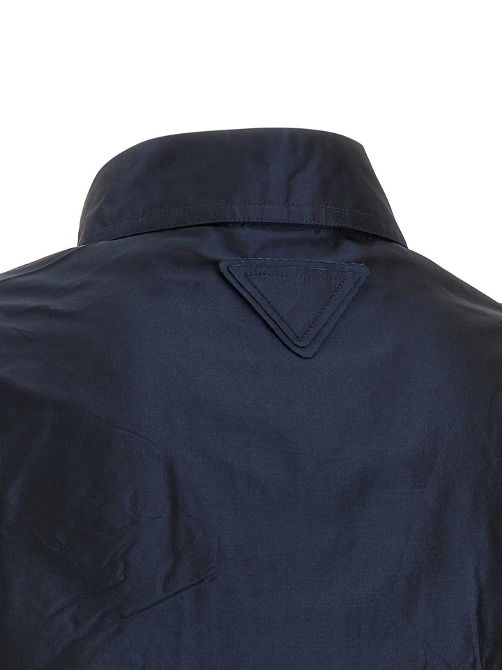 Prada Blue Silk Blouse