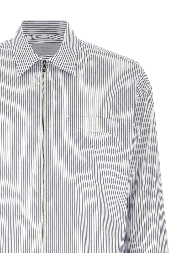 Prada Blue Cotton Blouse