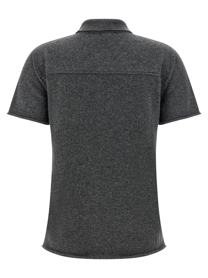 Miu Miu Gray Cashmere Polo Shirt