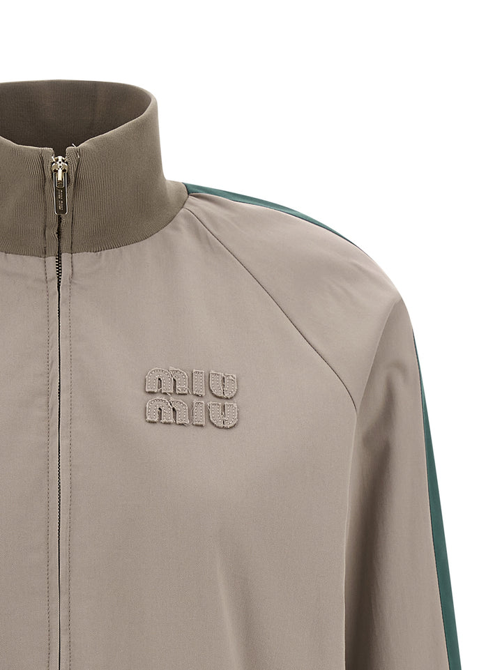 Miu Miu Gray Cotton Bomber