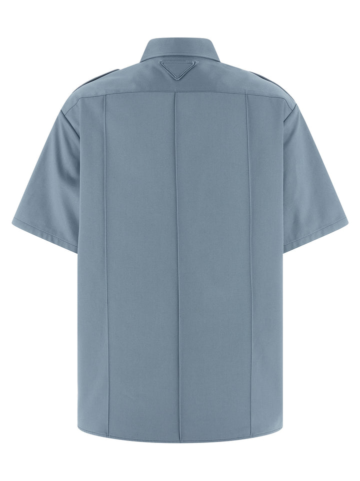 Prada Blue Cotton Blouse